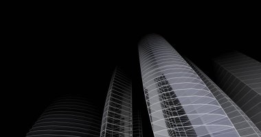 soyut mimari duvar kağıdı tasarımı, dijital konsept arkaplan