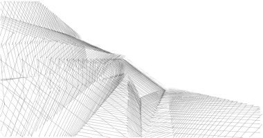 soyut mimari duvar kağıdı tasarımı, dijital konsept arkaplan