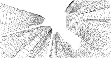 soyut mimari duvar kağıdı tasarımı, dijital konsept arkaplan