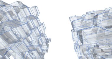 soyut mimari duvar kağıdı tasarımı, dijital konsept arkaplan