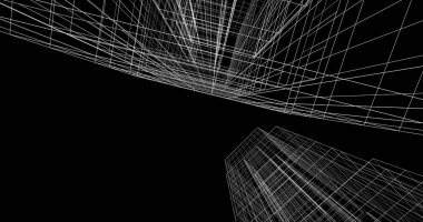 soyut mimari duvar kağıdı tasarımı, dijital konsept arkaplan