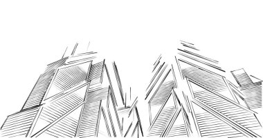 soyut mimari duvar kağıdı tasarımı, dijital konsept arkaplan