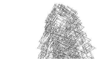 soyut mimari duvar kağıdı tasarımı, dijital konsept arkaplan