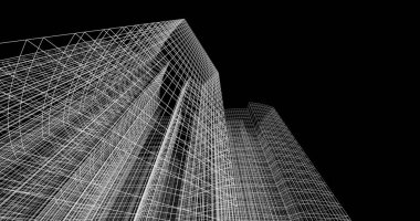 soyut mimari duvar kağıdı tasarımı, dijital konsept arkaplan