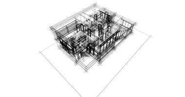 soyut mimari duvar kağıdı tasarımı, dijital konsept arkaplan
