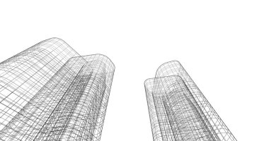 soyut mimari duvar kağıdı tasarımı, dijital konsept arkaplan