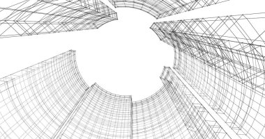 soyut mimari duvar kağıdı tasarımı, dijital konsept arkaplan