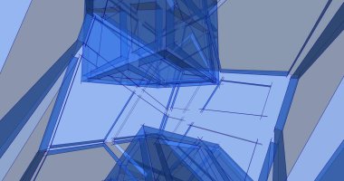 soyut mimari duvar kağıdı tasarımı, dijital konsept arkaplan