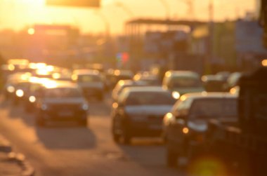 Bulanık şehir manzarası, soyut arkaplan 