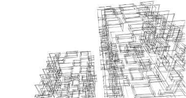 soyut mimari duvar kağıdı tasarımı, dijital konsept arkaplan