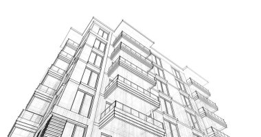 soyut mimari duvar kağıdı tasarımı, dijital konsept arkaplan