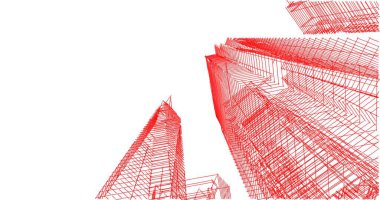 soyut mimari duvar kağıdı tasarımı, dijital konsept arkaplan