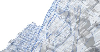 soyut mimari duvar kağıdı tasarımı, dijital konsept arkaplan