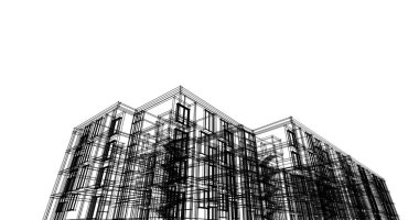 soyut mimari duvar kağıdı tasarımı, dijital konsept arkaplan