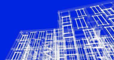 soyut mimari duvar kağıdı tasarımı, dijital konsept arkaplan