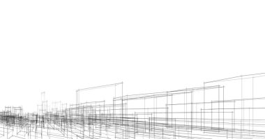soyut mimari duvar kağıdı tasarımı, dijital konsept arkaplan