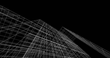 soyut mimari duvar kağıdı tasarımı, dijital konsept arkaplan