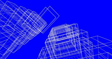 soyut mimari duvar kağıdı tasarımı, dijital konsept arkaplan