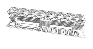soyut mimari duvar kağıdı tasarımı, dijital konsept arkaplan