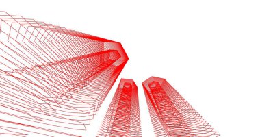 soyut mimari duvar kağıdı tasarımı, dijital konsept arkaplan