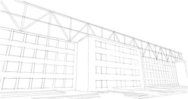 soyut mimari duvar kağıdı tasarımı, dijital konsept arkaplan