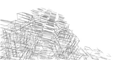 soyut mimari duvar kağıdı tasarımı, dijital konsept arkaplan