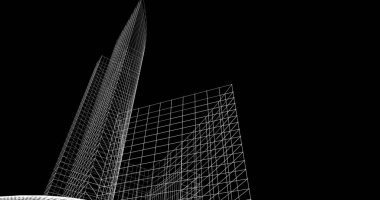 soyut mimari duvar kağıdı tasarımı, dijital konsept arkaplan