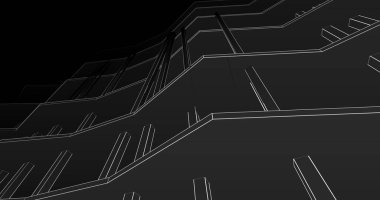 soyut mimari duvar kağıdı tasarımı, dijital konsept arkaplan