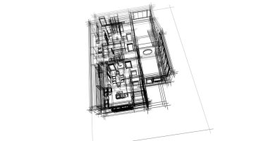 soyut mimari duvar kağıdı tasarımı, dijital konsept arkaplan