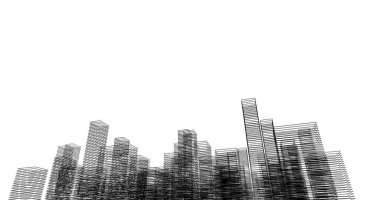 soyut mimari duvar kağıdı tasarımı, dijital konsept arkaplan