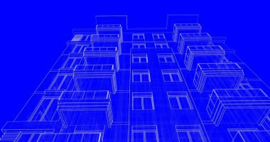 soyut mimari duvar kağıdı tasarımı, dijital konsept arkaplan