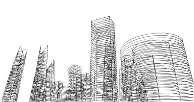 soyut mimari duvar kağıdı tasarımı, dijital konsept arkaplan