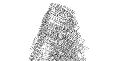 soyut mimari duvar kağıdı tasarımı, dijital konsept arkaplan
