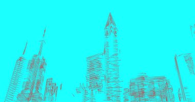 Mimari sanat konseptinde soyut çizgiler, minimum geometrik şekiller. 