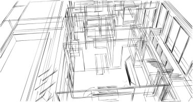 soyut mimari duvar kağıdı tasarımı, dijital konsept arkaplan