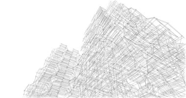 soyut mimari duvar kağıdı tasarımı, dijital konsept arkaplan