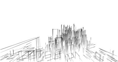 soyut mimari duvar kağıdı tasarımı, dijital konsept arkaplan