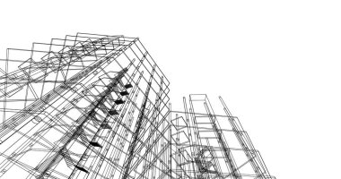 soyut mimari duvar kağıdı tasarımı, dijital konsept arkaplan