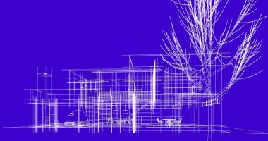 soyut mimari duvar kağıdı tasarımı, dijital konsept arkaplan