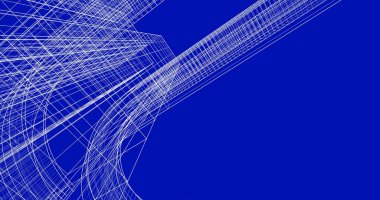 Mimari sanat konseptinde soyut çizgiler, minimum geometrik şekiller. 