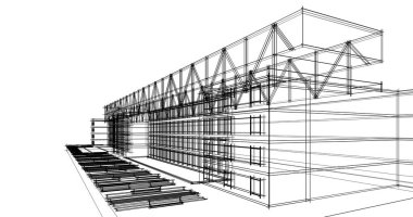 soyut mimari duvar kağıdı tasarımı, dijital konsept arkaplan