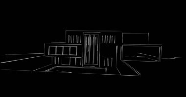 soyut mimari duvar kağıdı tasarımı, dijital konsept arkaplan