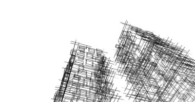 soyut mimari duvar kağıdı tasarımı, dijital konsept arkaplan