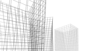 soyut mimari duvar kağıdı tasarımı, dijital konsept arkaplan