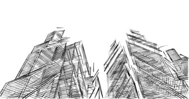 soyut mimari duvar kağıdı tasarımı, dijital konsept arkaplan