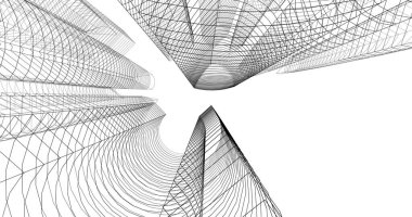 soyut mimari duvar kağıdı tasarımı, dijital konsept arkaplan