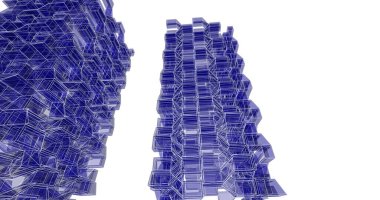 soyut mimari duvar kağıdı tasarımı, dijital konsept arkaplan