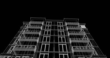 soyut mimari duvar kağıdı tasarımı, dijital konsept arkaplan