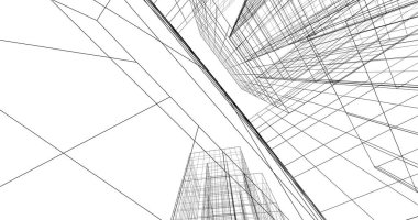 soyut mimari duvar kağıdı tasarımı, dijital konsept arkaplan