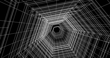 Arkaplanda mimari bina 3d illüstrasyon